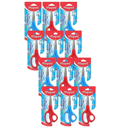 Maped Essential 5" Kid Scissors, Pointed Tip, PK12 MAP480210